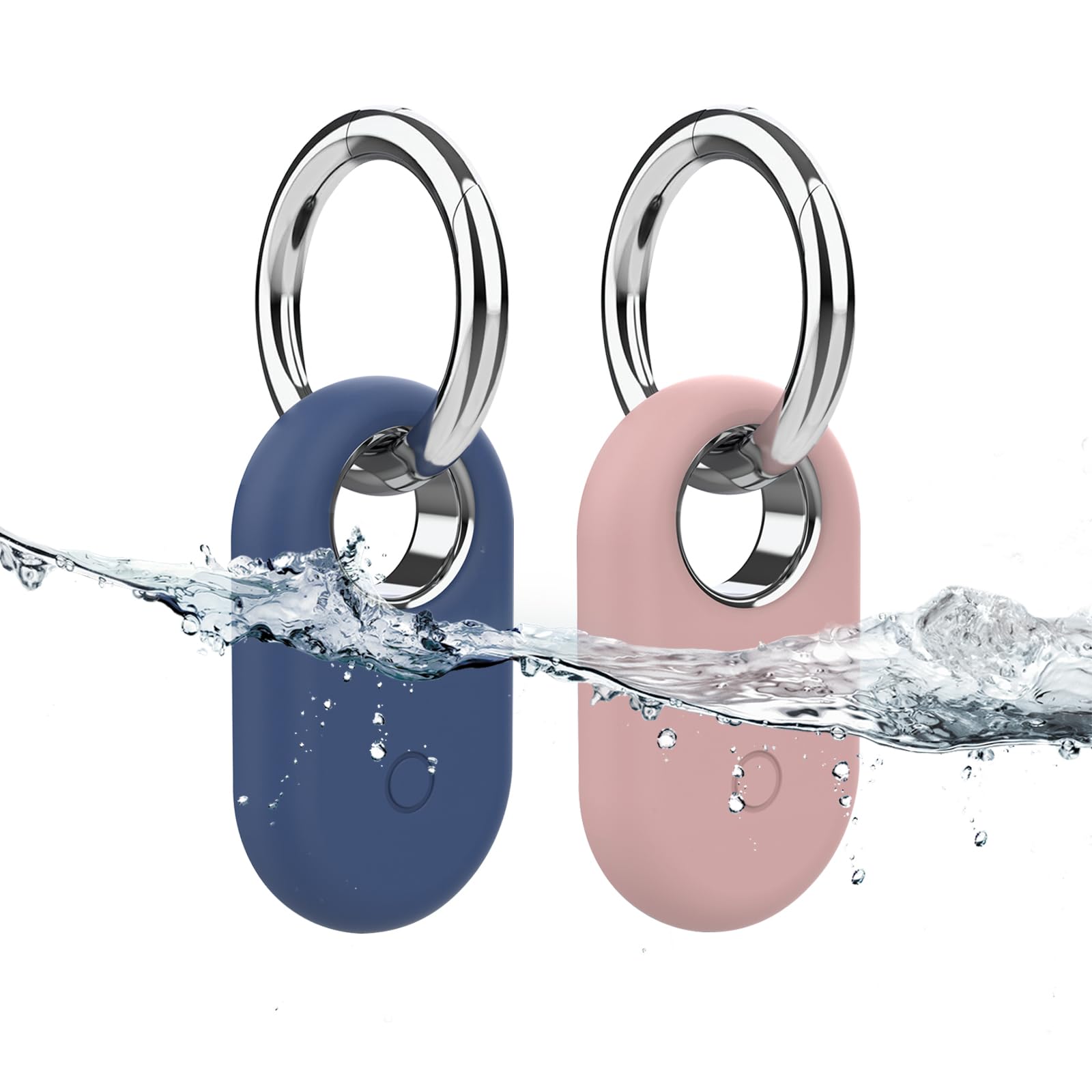 Frylaa Smarttag2 Holder Case for Samsung Galaxy SmartTag2 Case Cover(2 Pack),Anti-Lost Silicone Full Protective Case for Smart Tag 2 Case with Keychain for Keys/Bag/Pets/Luggage/Valuables-Blue&Pink-image-33