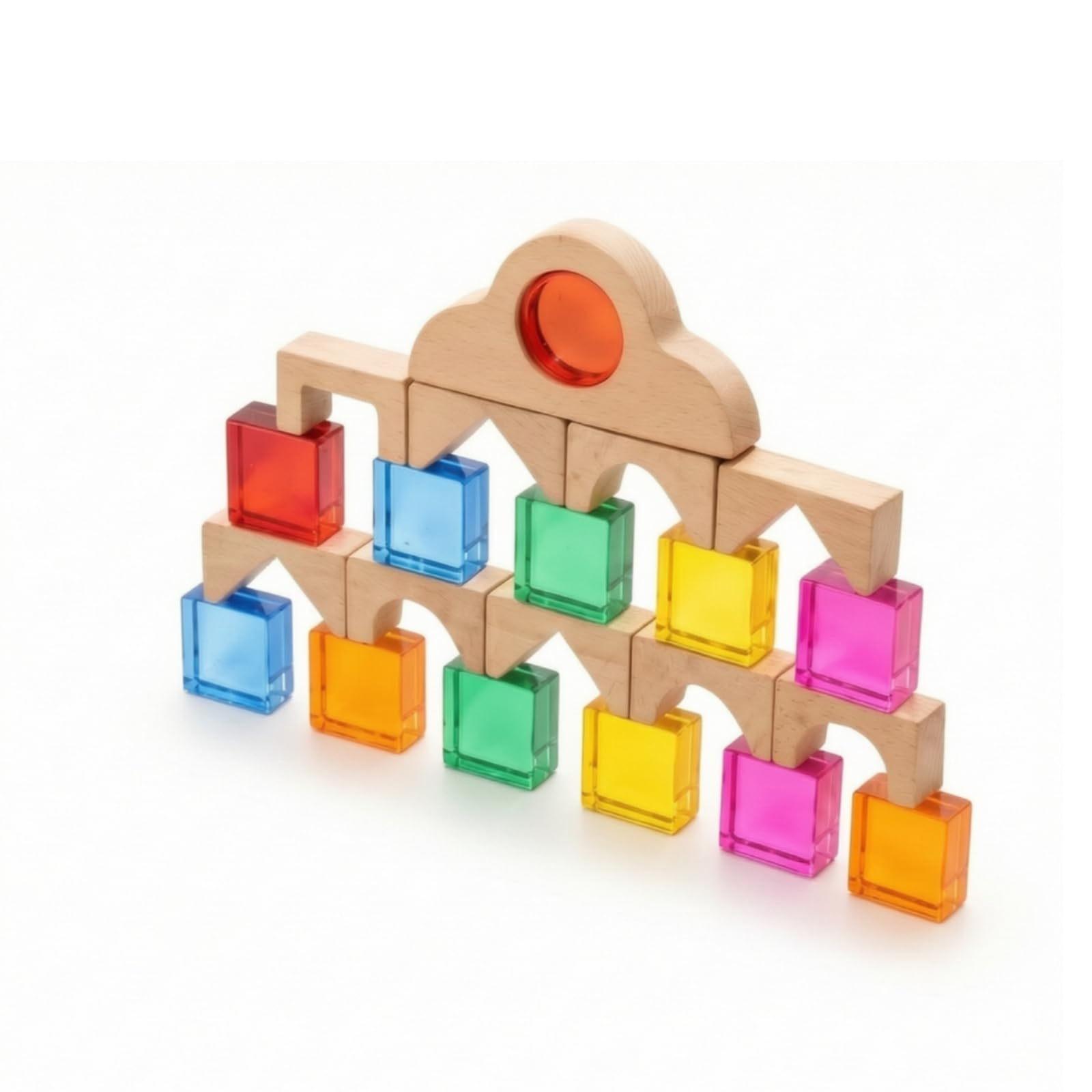 Juguete Construcción Apilable Juguete Educativo Didáctico Bloques para Niños Pequeños, Preescolar