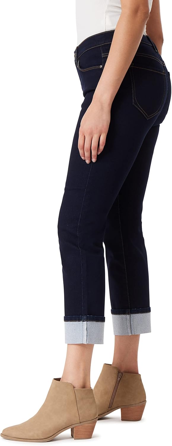 Angels Forever Young Womens Forever Deep Roll Cuff Ankle High-Rise Jeans - Image 3