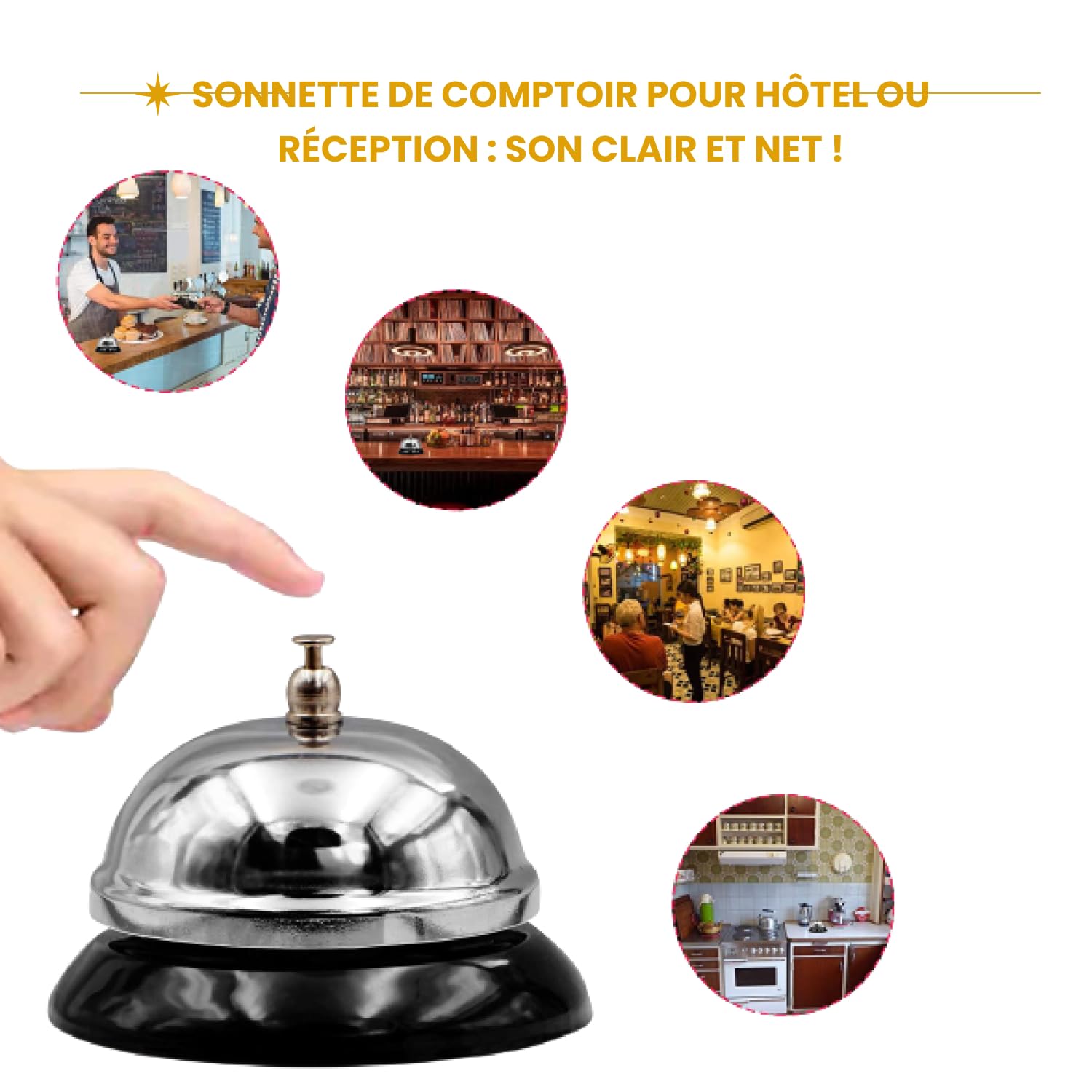 Sonnette de Table, Cloche de Table, Cloche D'appel, Sonnette de Service