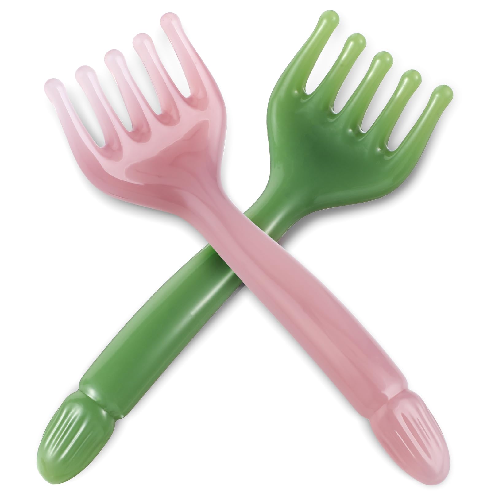 2Pcs Head Massager Manual Hair Scalp Massager Gua Sha Five Claw Massage Tool Comb Portable Handheld Resin Relax Tool for Father's Day Mother's Day Gifts (Pink Purple; Green)