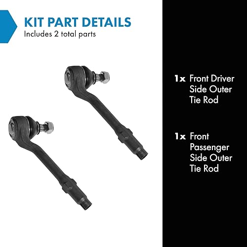 Miniatura 877 de TRQ Juego de barras de acoplamiento exteriores compatibles con Chevrolet Cruze Volt 2016-2019