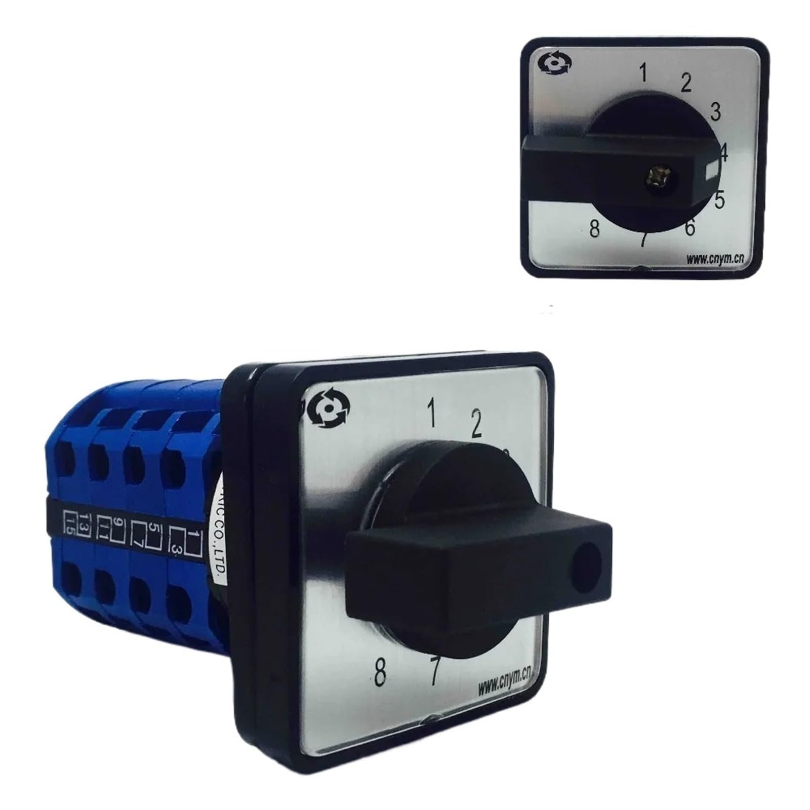 Elettrico AC 500V 16A 8 posizioni Universale Selettore rotativo Cam Commutatore Montaggio a pannello LW39B-16/4