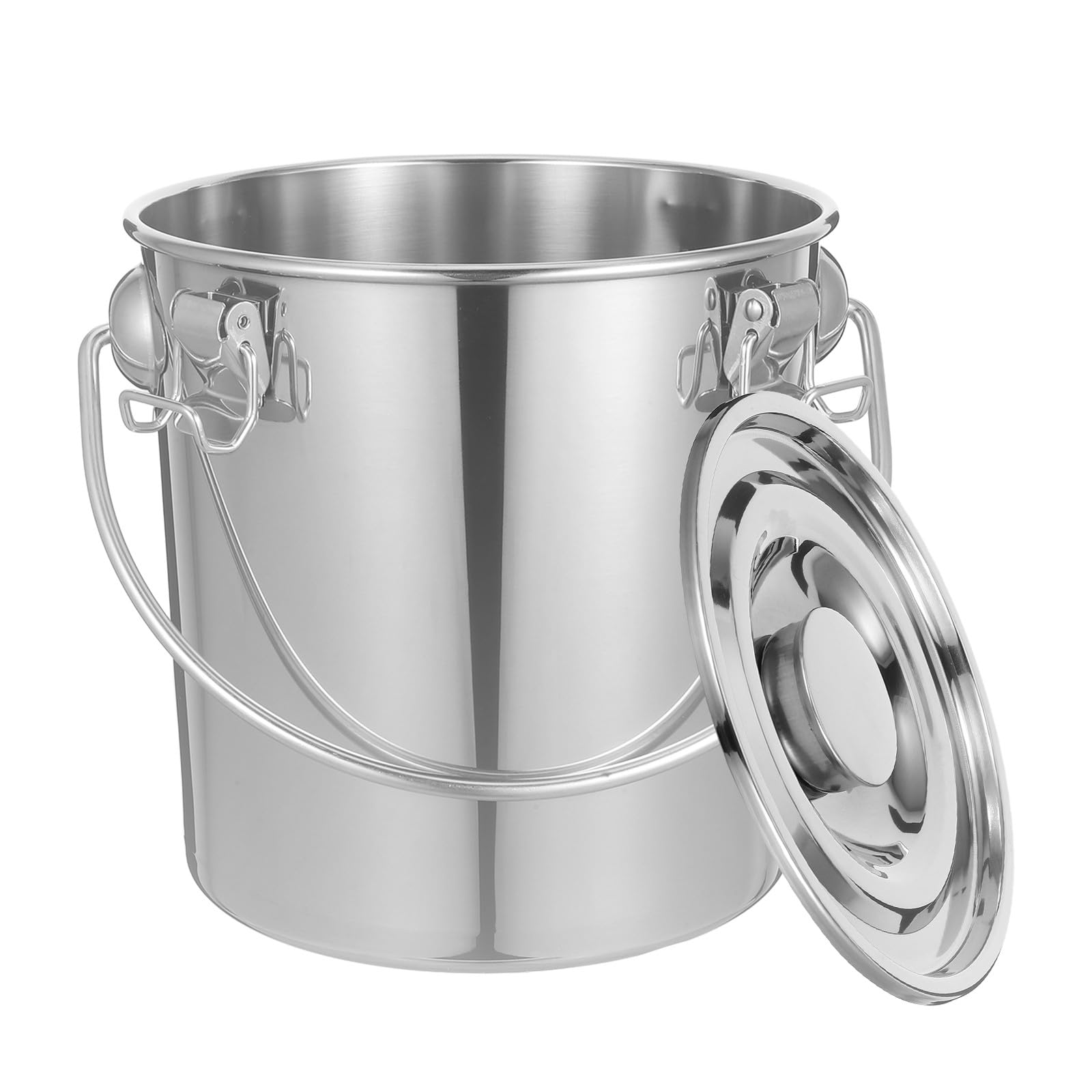 Contenedor Portátil de Acero Inoxidable Hermético 7 Litros Asa para Transporte de Leche, Granos y Líquidos en Exteriores y Catering