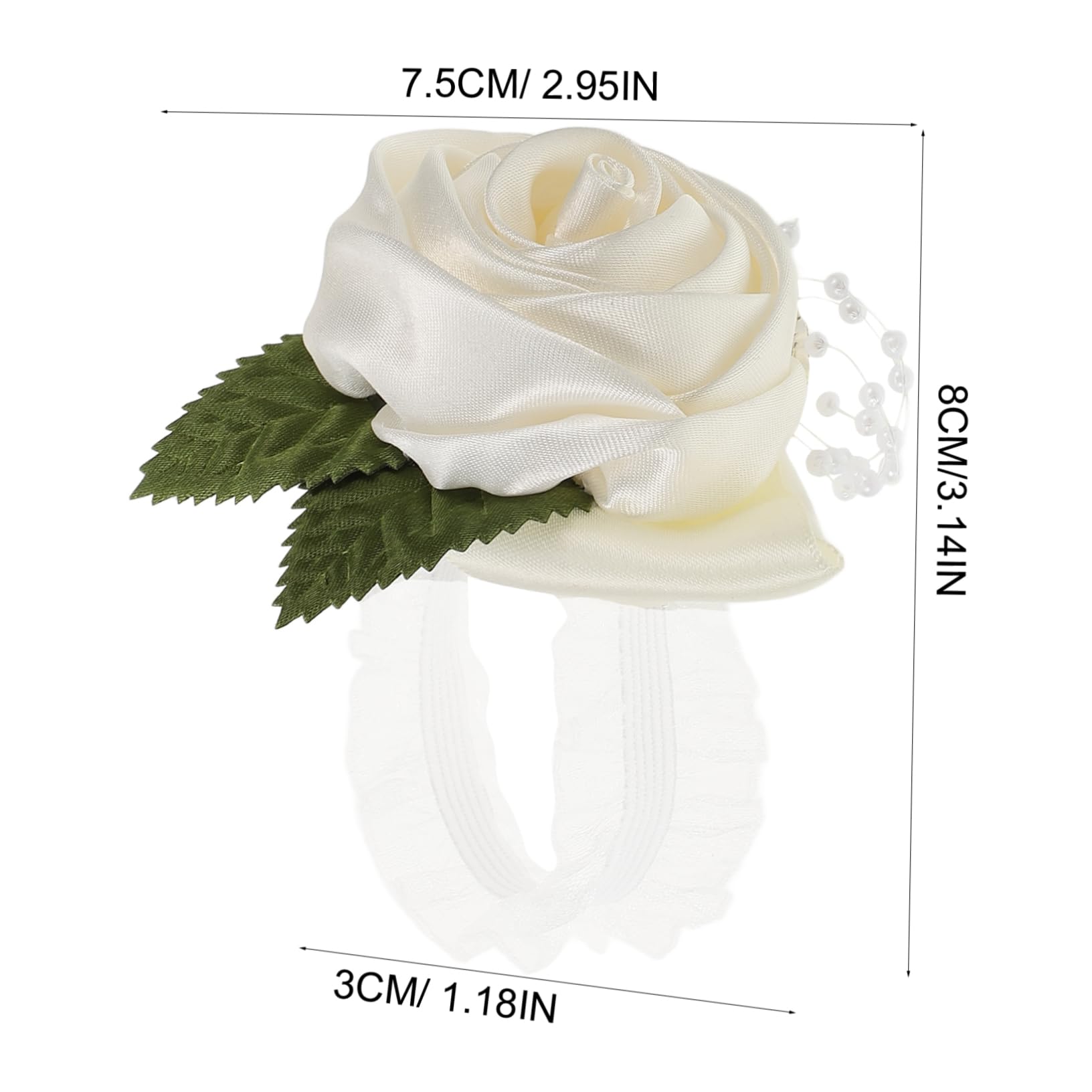Healeved Braccialetti per Corsage da Polso Damigella d'Onore Braccialetti per Corsage da Polso E Boutonniere Braccialetti per Corsage da Polso Bouquet da Sposa Braccialetti per