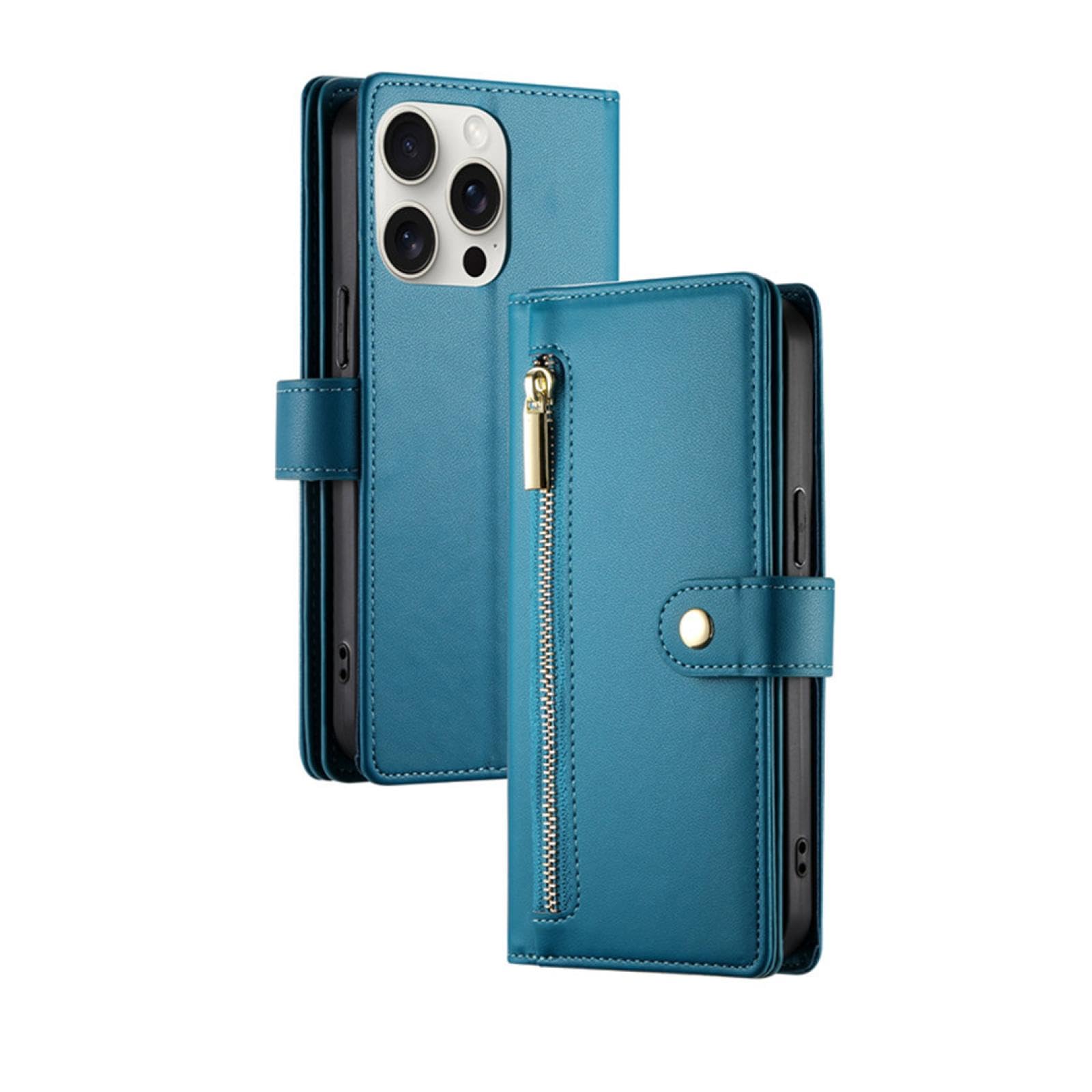 Für iPhone 7Plus 8Plus Crossbody Zipper Card Wallet Ledertasche Lanyard Flip Purse Cover Bag (Für iPhone 7Plus 8Plus/Blau)