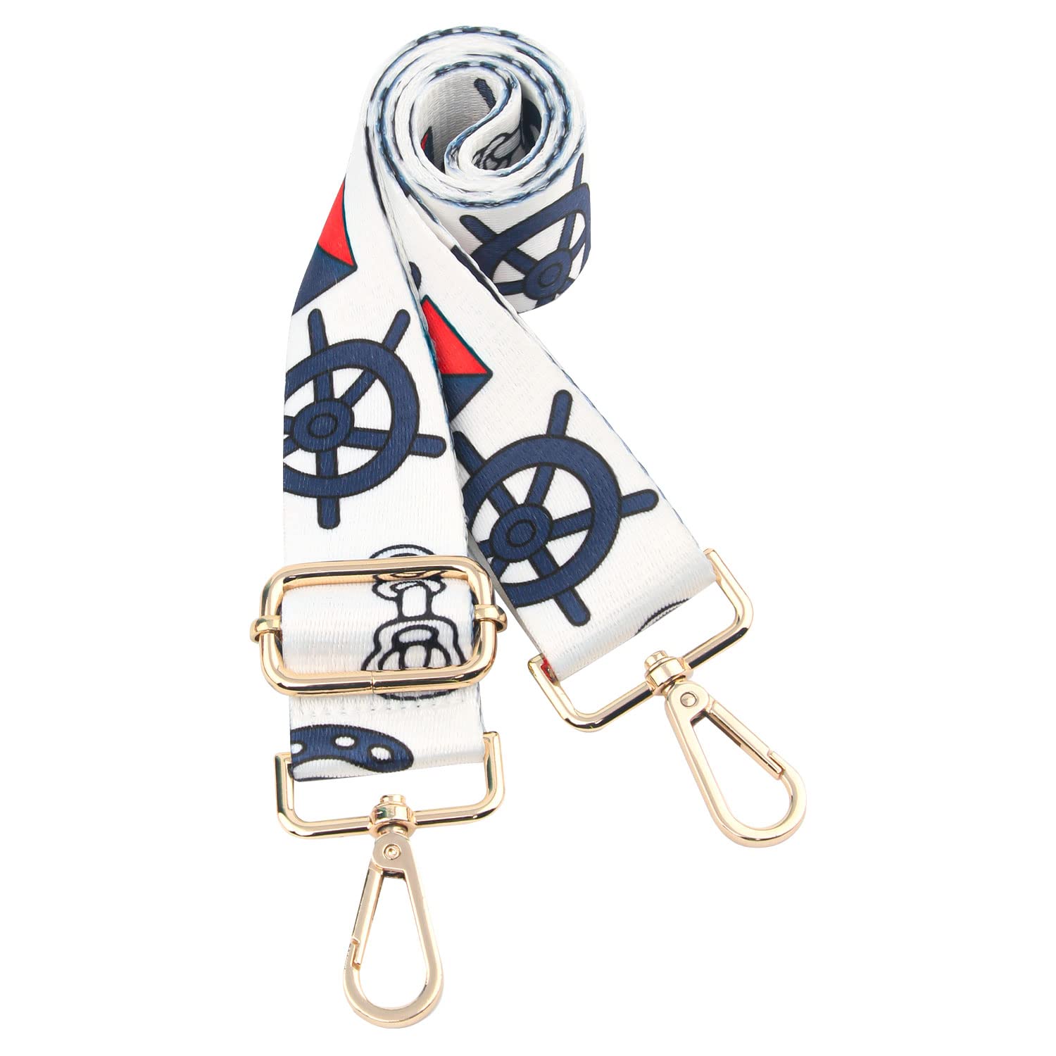 chushui Replacement Purse Strap,Wide Adjustable Crossbody Shoulder Straps for Handbags,White Print