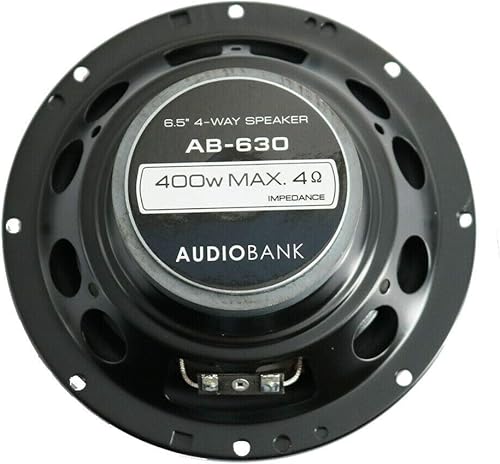 Miniatura 6 de 2 altavoces coaxiales estéreo Audiobank AB-630 de 400 vatios de manejo de potencia de 6.5 pulgadas de audio para automóvil de 4 vías con respuesta