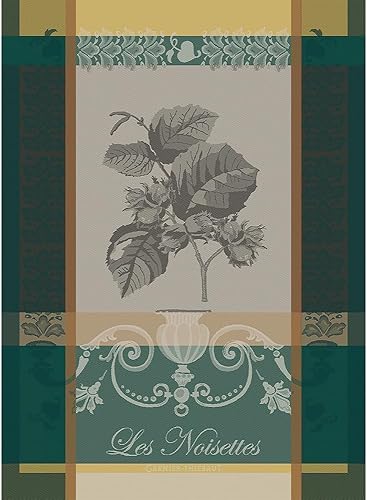 Garnier Thiebaut Colección de toallas de cocina culinarias de jacquard francés 100% algodón (Les Noisettes Boise (avellanas amaderadas)