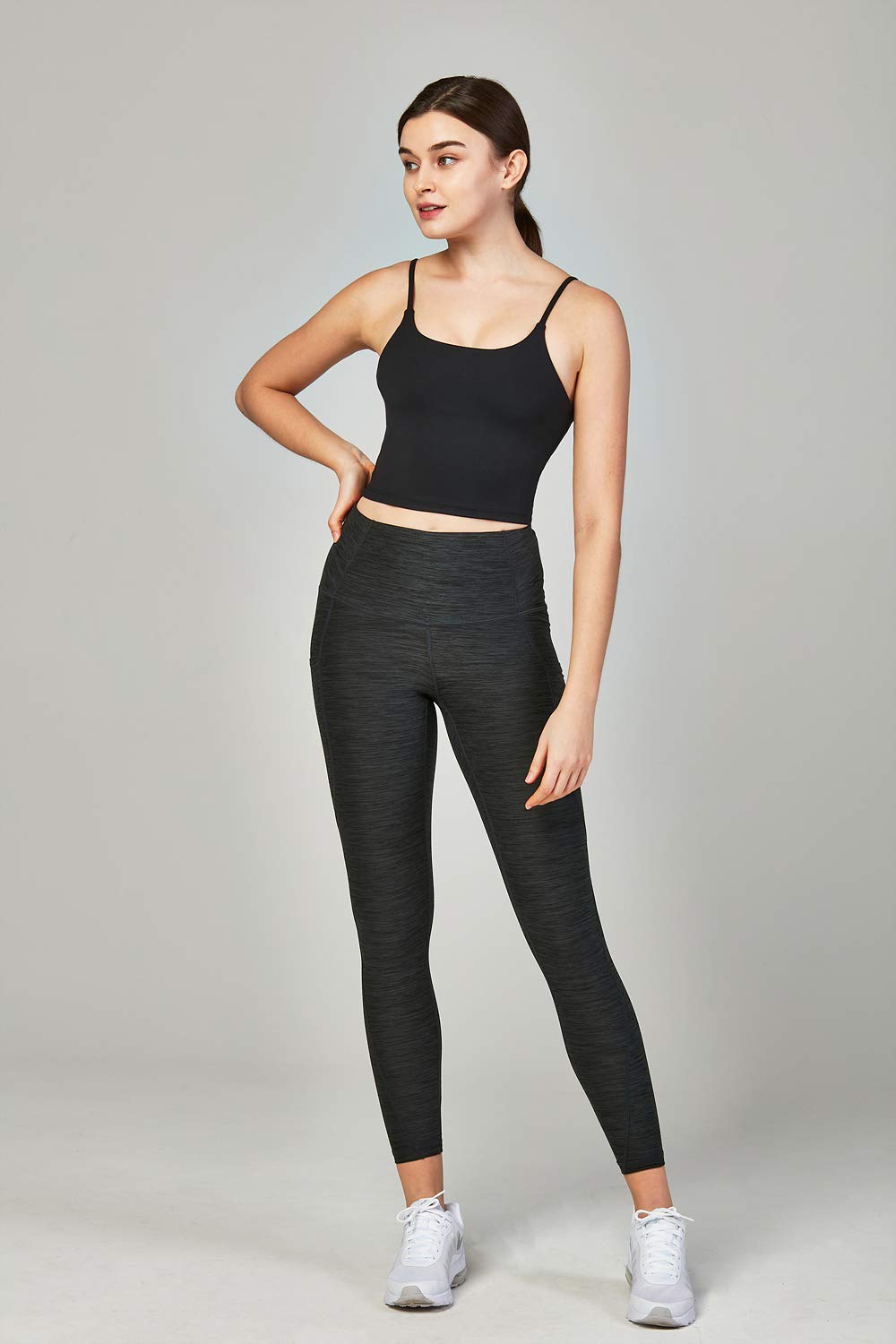 DEVOPS Paquete de 2 brasieres deportivos acolchados para entrenamiento, fitness, correr, yoga, camiseta sin mangas