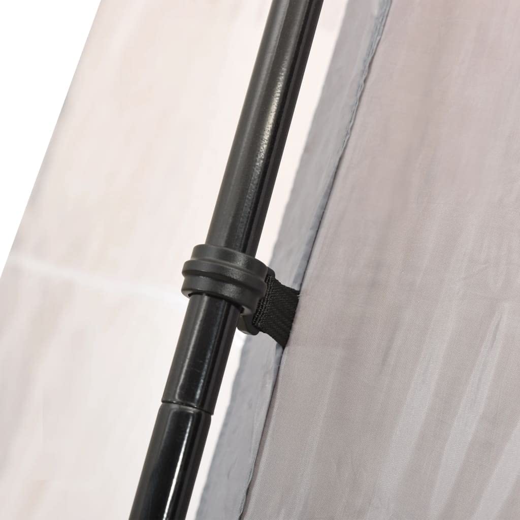Tente de piscine en tissu - 660 x 580 x 250 cm - Gris - Résistant aux UV - Avec parois latérales en maille - Cadre en acier stable - Idéal comme protection solaire, auvent, accessoire