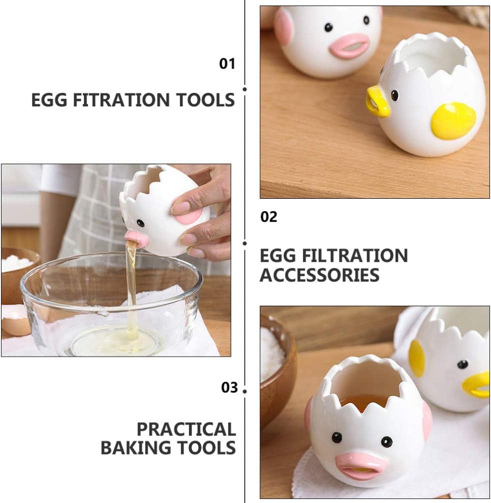 Cute Ceramic Egg Separators 2 Pcs for Yolk and White