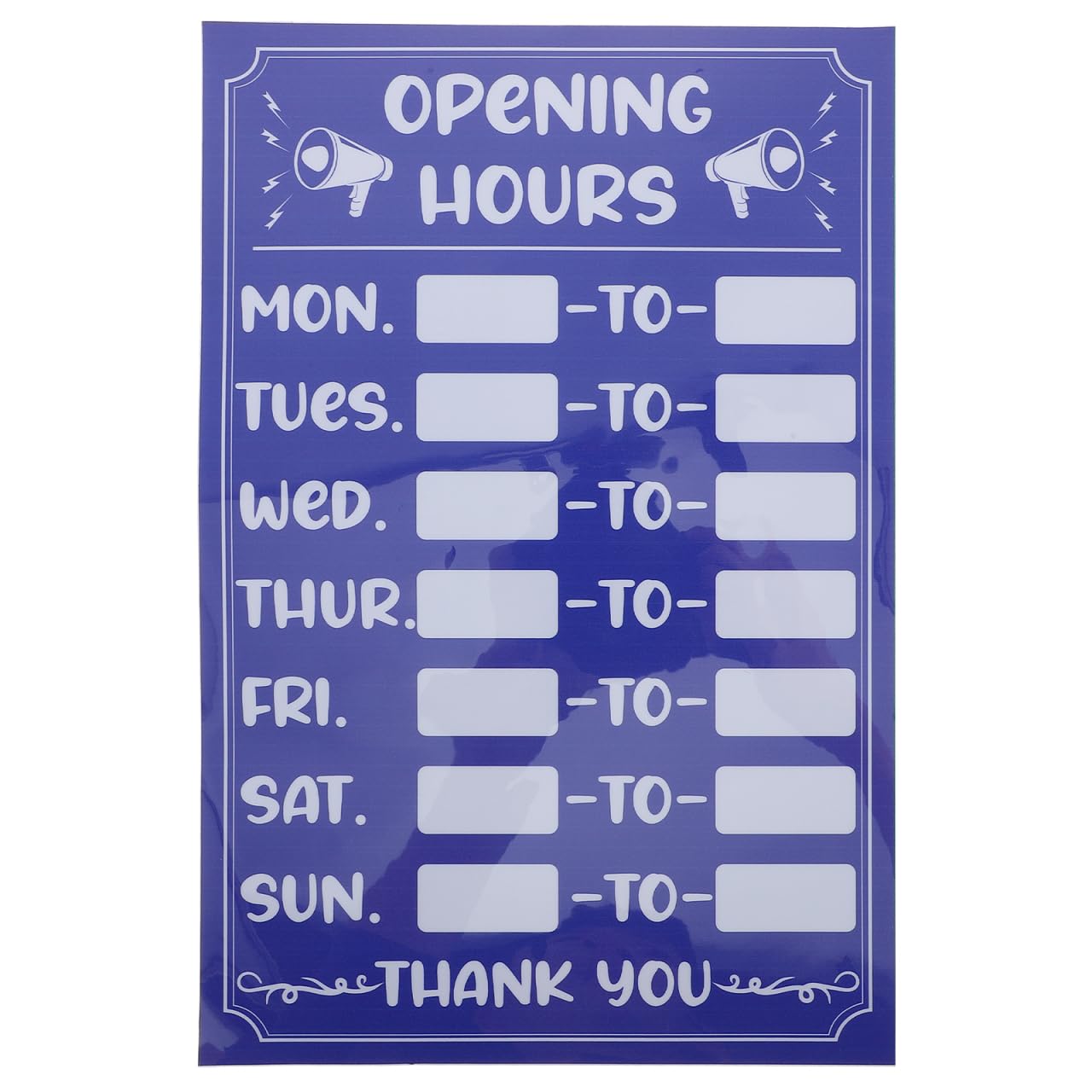 IMIKEYA Autocollant 'Heures d'Ouverture' pour Vitrine ou Porte - Panneau Effaçable des Heures d'Ouverture 30x20cm pour Cafés, Bars, Restaurant，Magasins ou Bureaux