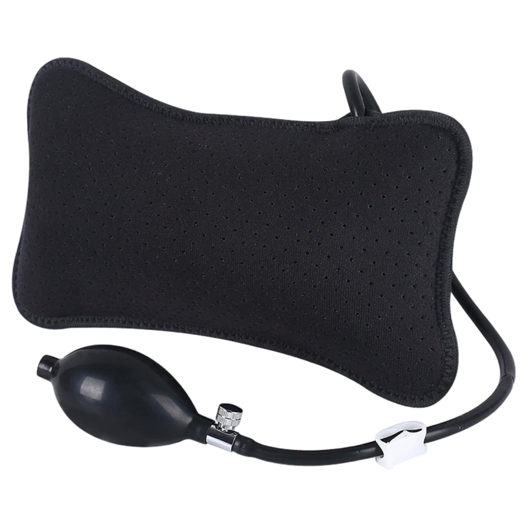 PithCogent Lower Back Pillow|Inflatable Lumbar Pillow 12x7 Breathable Inflatable Lumbar Support with Air Pump Car Seat Back Support for Airplane Travel Car Office