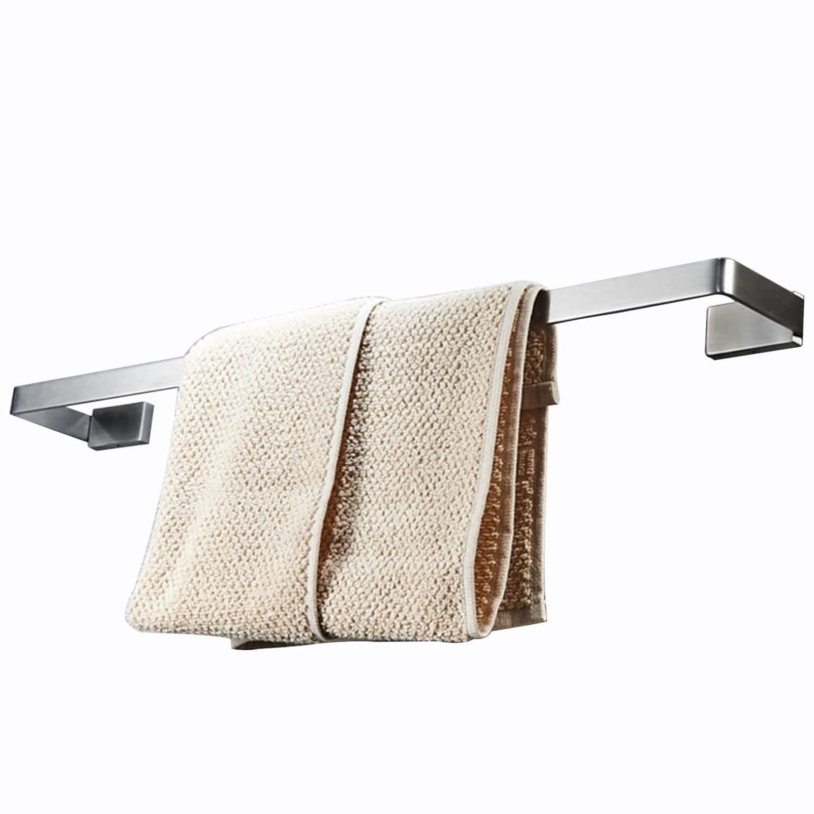 LMYSXAOZ 304 Stainless Steel Towel Bar Single Rail 40cm-80cm Wall Mounted Rod for Bathroom Hardware Kitchen and Toilet Brushed Silver Finish (Size : 70cm)