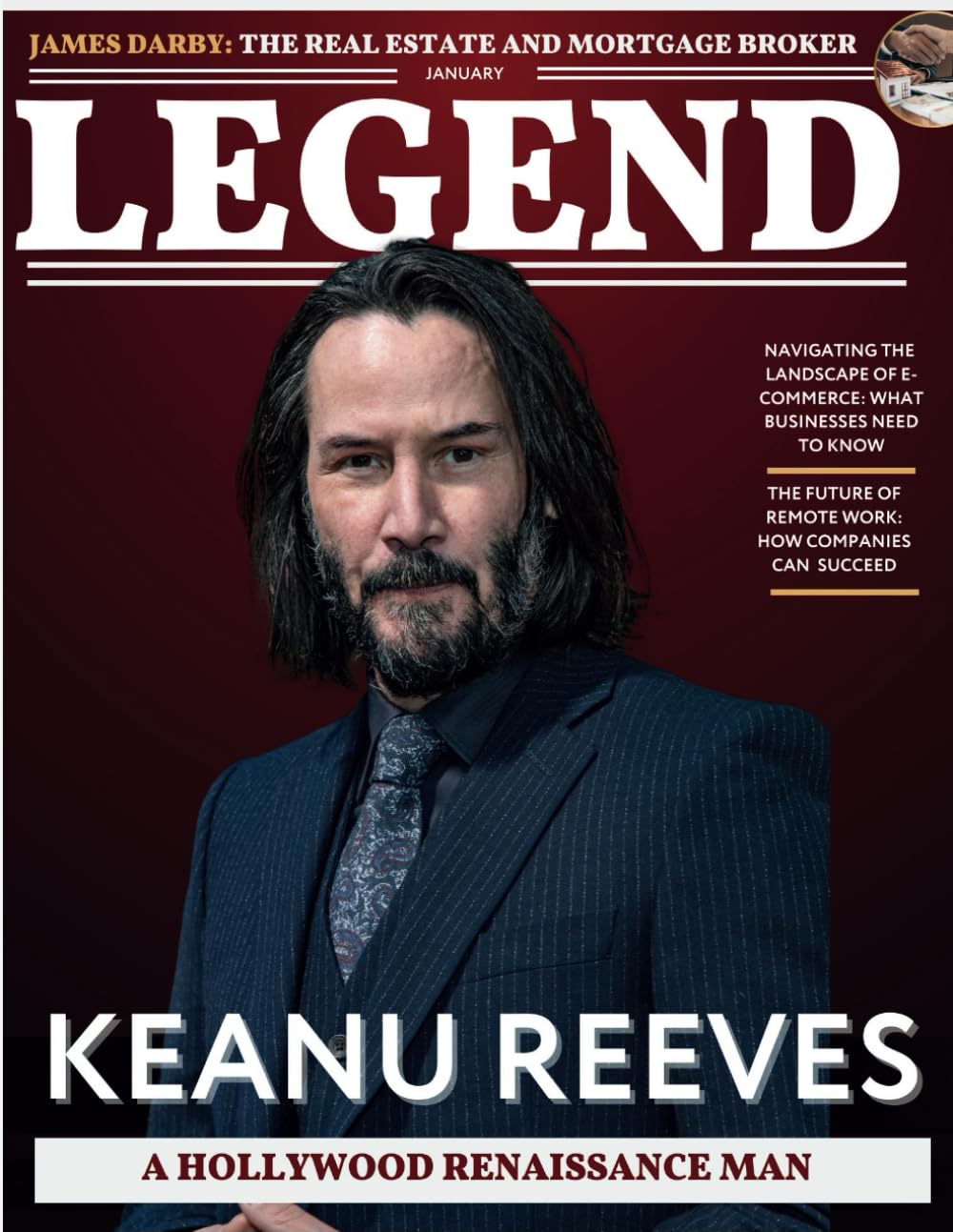 Legend Magazine Keanu Reeves votre lecture détente avec James Darby