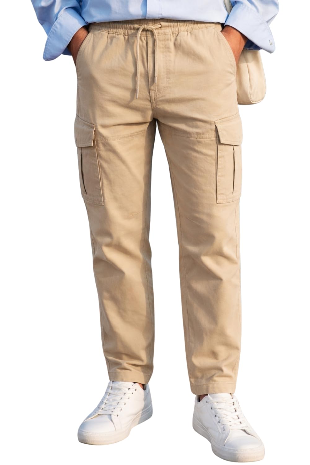 louis philippe Men's Relaxed Straight fit Cuffed Bottom Hem for Jog & Travel Friendly with Multi Usage Pockets Casual Trouser-picture-56