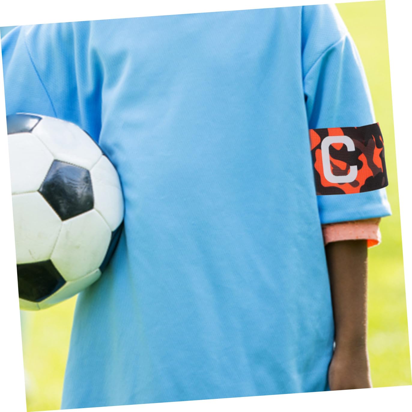 INOOMP 12pezzi Fasce per Regolabili Accessori Calcio per Partite Armbands Comodi Camouflage e Arancione Perfetti per Adulti