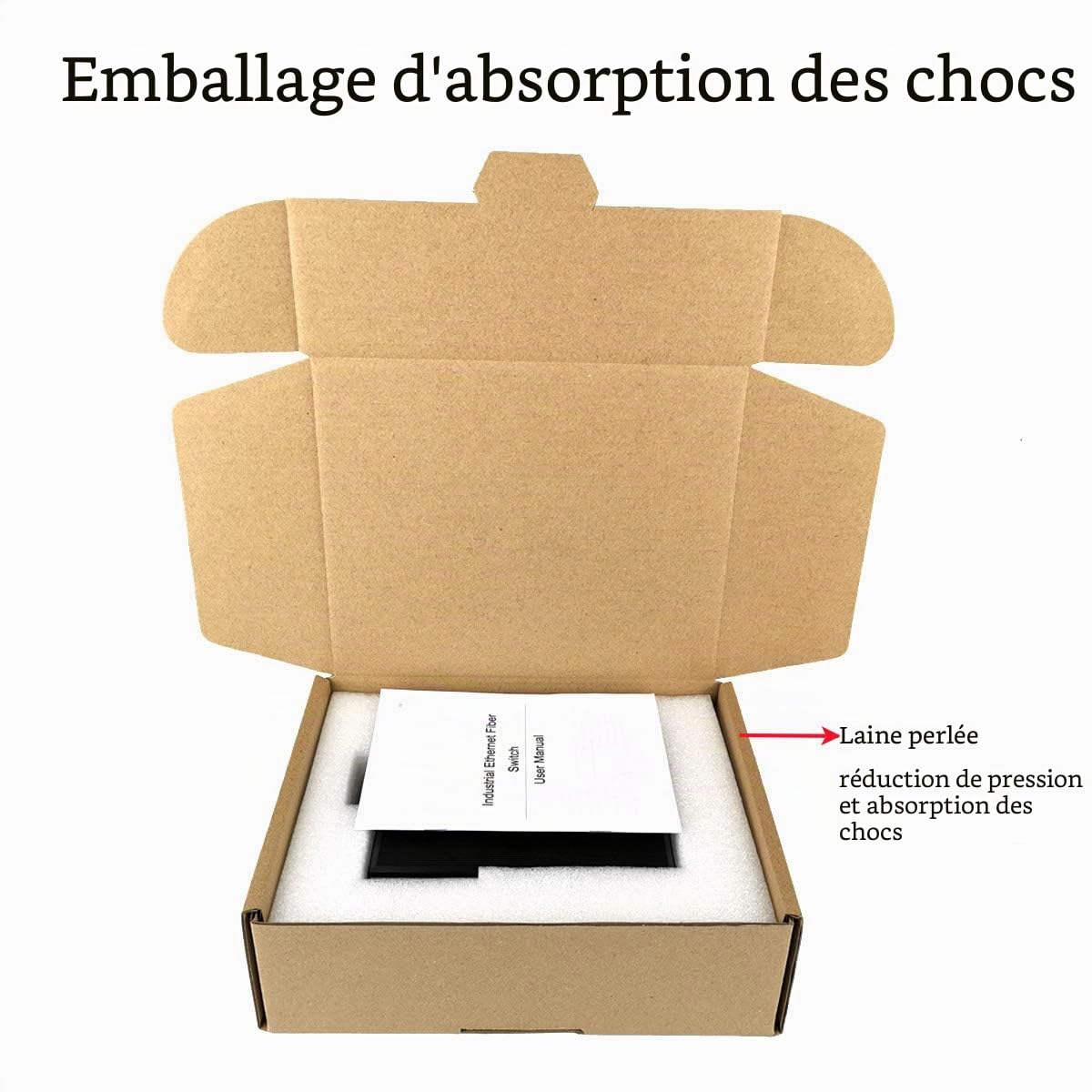 Commutateur Fibre Optique Industriel Gigabit 4 Ports RJ45 et 2 Ports Fibre SFP pour Extérieur (sans Émetteur-récepteur SFP) Températures Extrêmes -40°～75°C