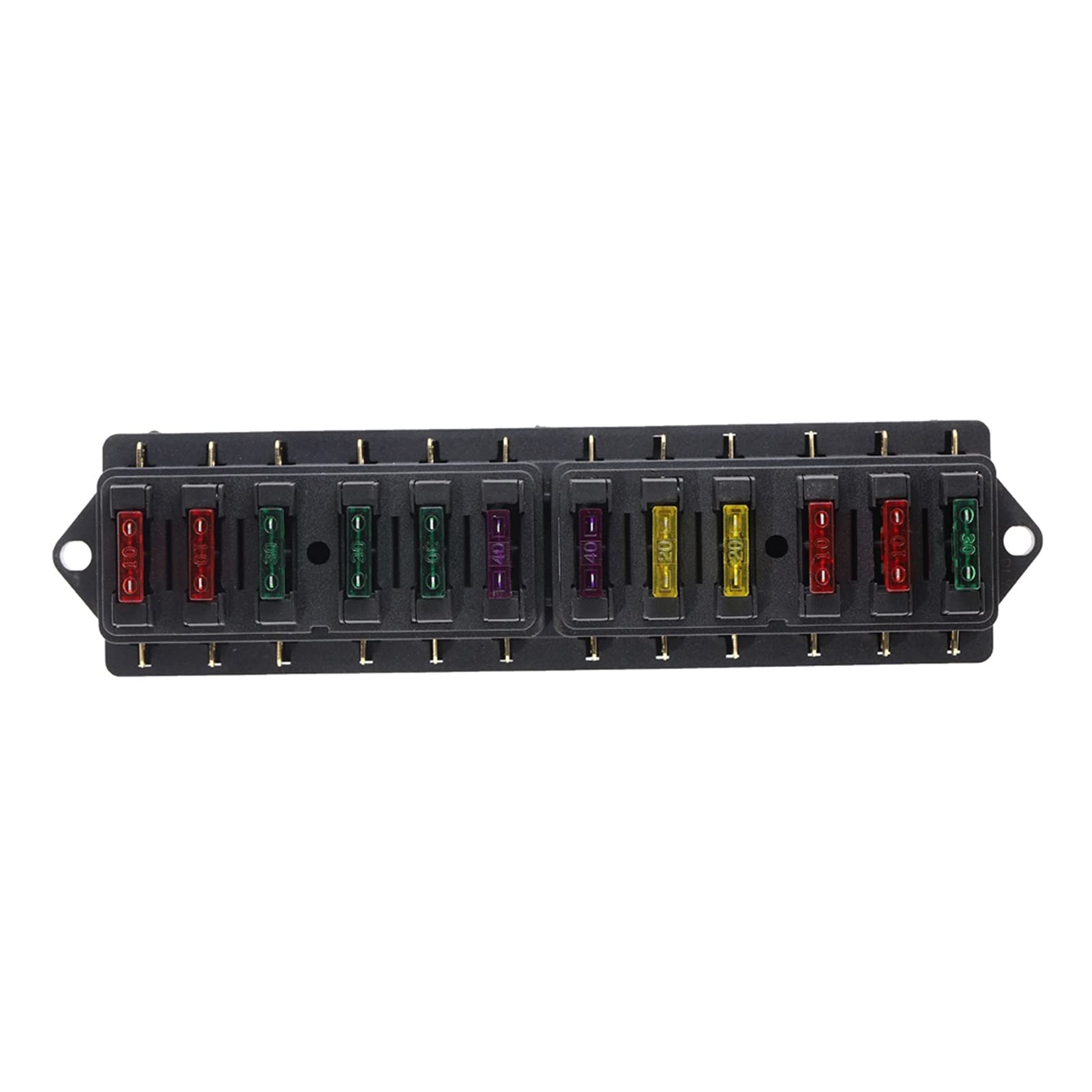 fusibili Scatola dei fusibili for auto a 12 vie Portafusibili for auto Scatola dei fusibili for lama automatica for camion con fusibili da 12 pezzi for circuito 12V 24V Fusibili standard standard