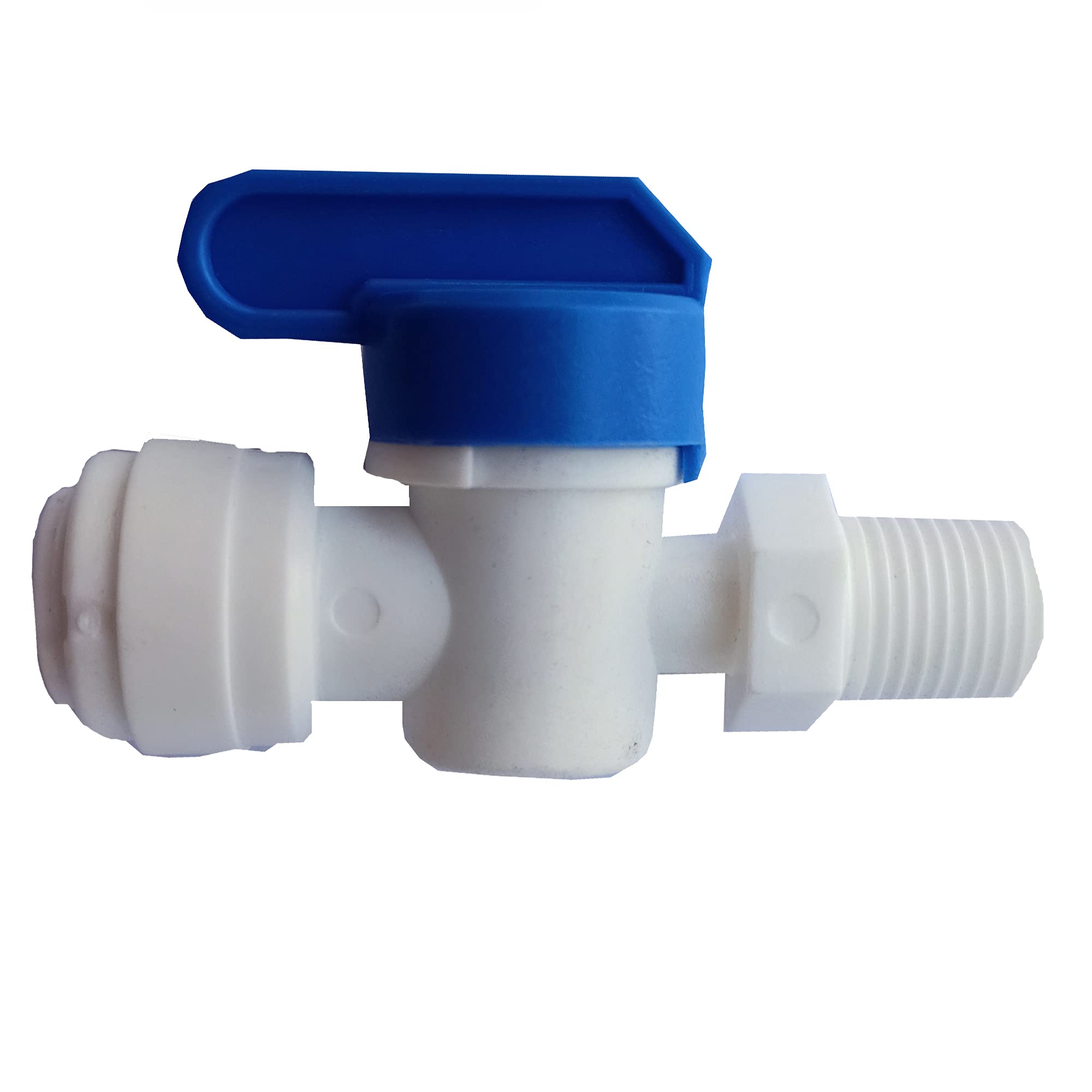 3/8 Plastic Inlet Ball Valve for Pipe Tubing RO Water Purifier Inlet Ball Valve Coupling Set Diverter Gate Valve On/Off Tee Cock Twin Elbow Faucet (1, 3/8 PVC Chakli)