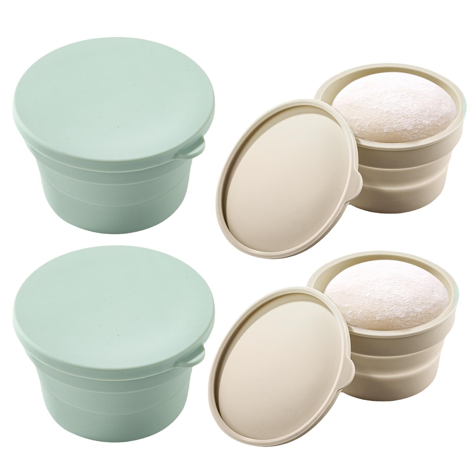 Panier De Fermentation Pour Pain 6 Paniers Fermentation Pain Pliables - 13cm, Silicone Antiadhésif, Avec Couvercles, Pour Levain/pizza Kit Boulangerie Maison