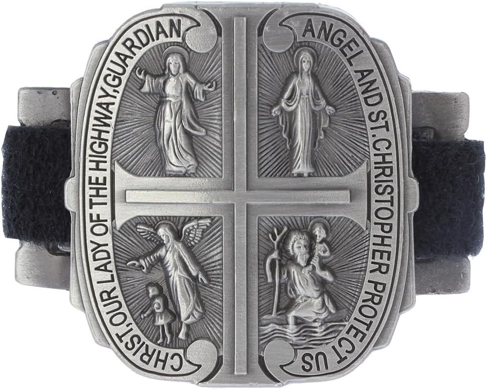 Sterling Gifts 4 Way Catholic Bike Motorcycle Clip Plus Cross