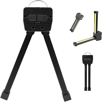 Magnetic Gym Lamp for Posing - Portable LED Flashlight with Hook, 180 Foldable Work Light, 7-Level Dimming & Power Bank Function