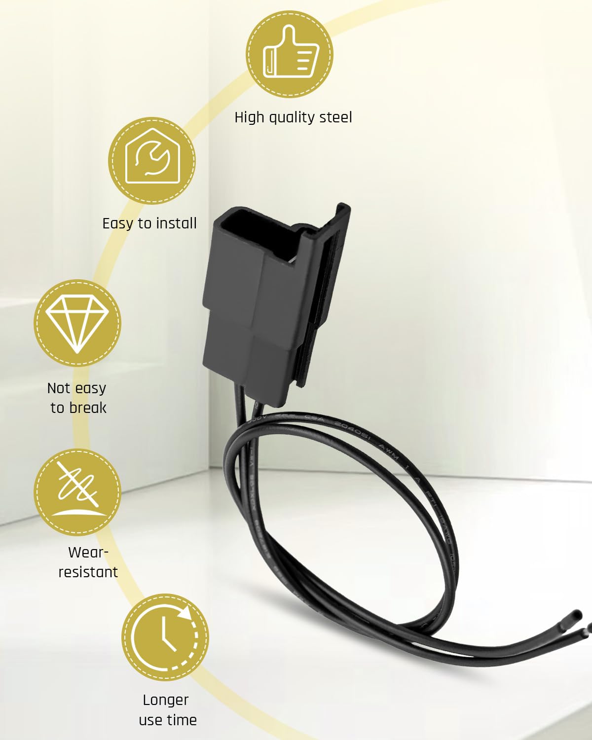 114052 Kit de reparación de conector de arnés de cables, apto para cortacésped Hustler Super Z, FasTrak, Big Dog, reemplaza el enchufe hembra de embrague eléctrico PTO 791251