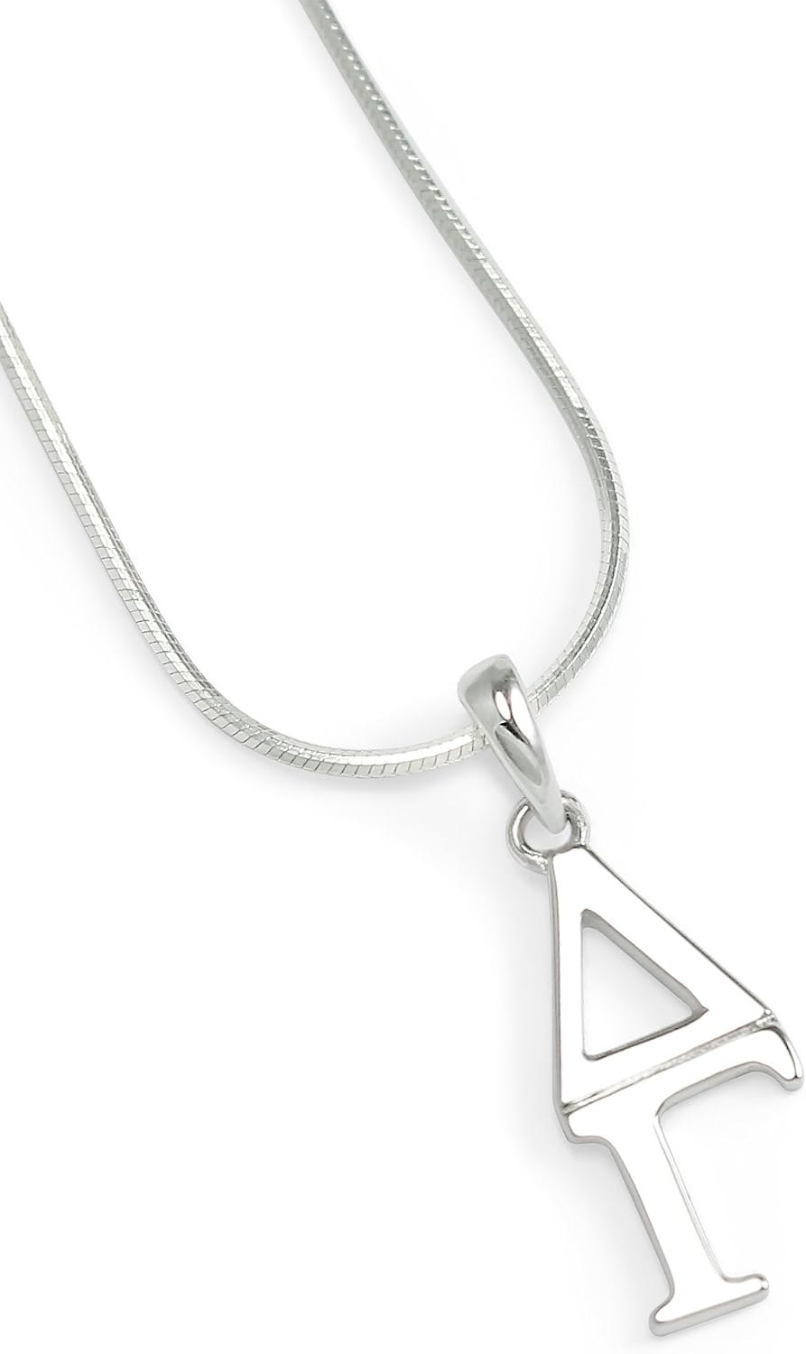 The Collegiate Standard Delta Gamma (ΔΓ) Sorority Sterling Silver Lavaliere Necklace