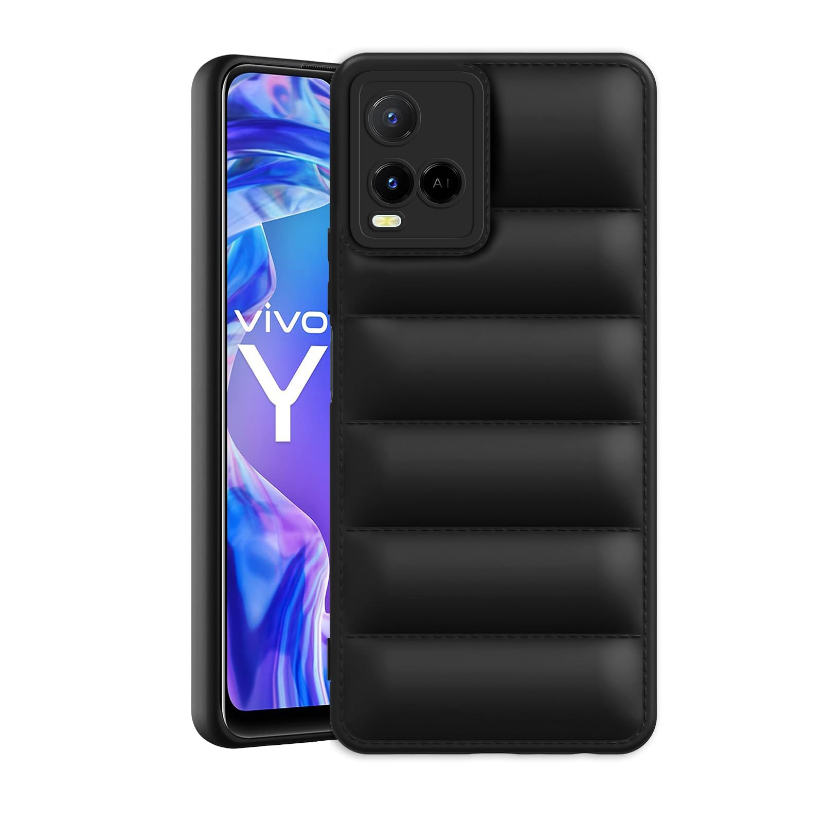 Solimo Rubber Puffer Case Camera Protection Soft Back Cover for Vivo Y21 2021 - Black (B0CQT8PD78) Amazon Price History, Amazon Price Tracker
