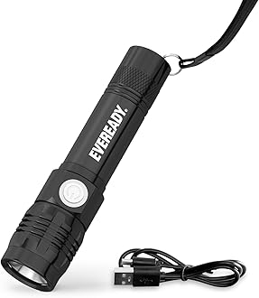 EvereadyLED Tactical Flashlights, High Lumens Handheld Flashlight For Emergencies, Camping Gear, Survival, Hurricane, AAA Battery or Rechargeable Flashlight Option