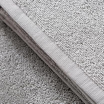 3-teiliges Handtuch-Set – Handtuch (30 x 50 cm) + Handtuch (50 x 90 cm) + Badetuch (70 x 140 cm), 450 g/m², 100% Baumwolle, Grau mit rosa Birne Benetton – Bild 5