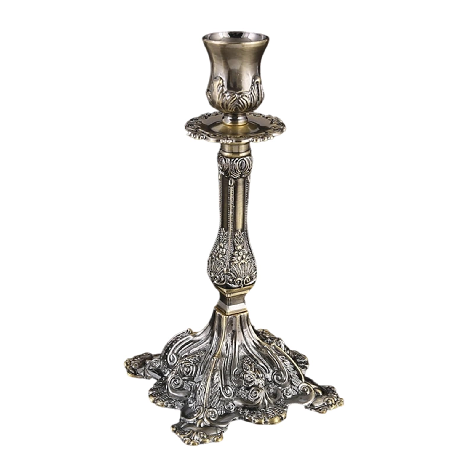Luxurious Antique Engraved Metal Taper Holders Elegant Candlestick Candelabra for Wedding Parties Centerpieces Dinner Stand