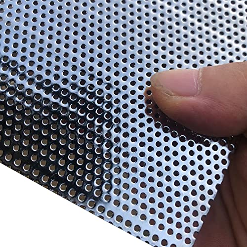 FengYoo Tôle perforée | Tôle perforée en acier inoxydable 304 -Trou de 1.5 mm, épaisseur 1.1 mm- 500 mm x 250 mm - Tôles perforées en métal | Grille...