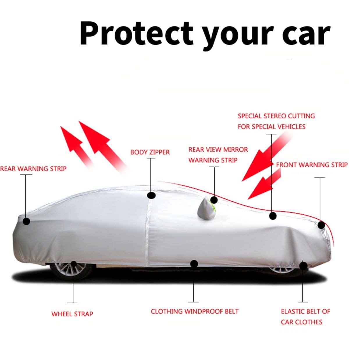 Bache Voiture Anti Grele pour Mercedes GLB 200d 2019-2023，Protection Automobile extérieure Polyvalente – résiste aux Conditions climatiques extrêmes et Offre Une Application variée.