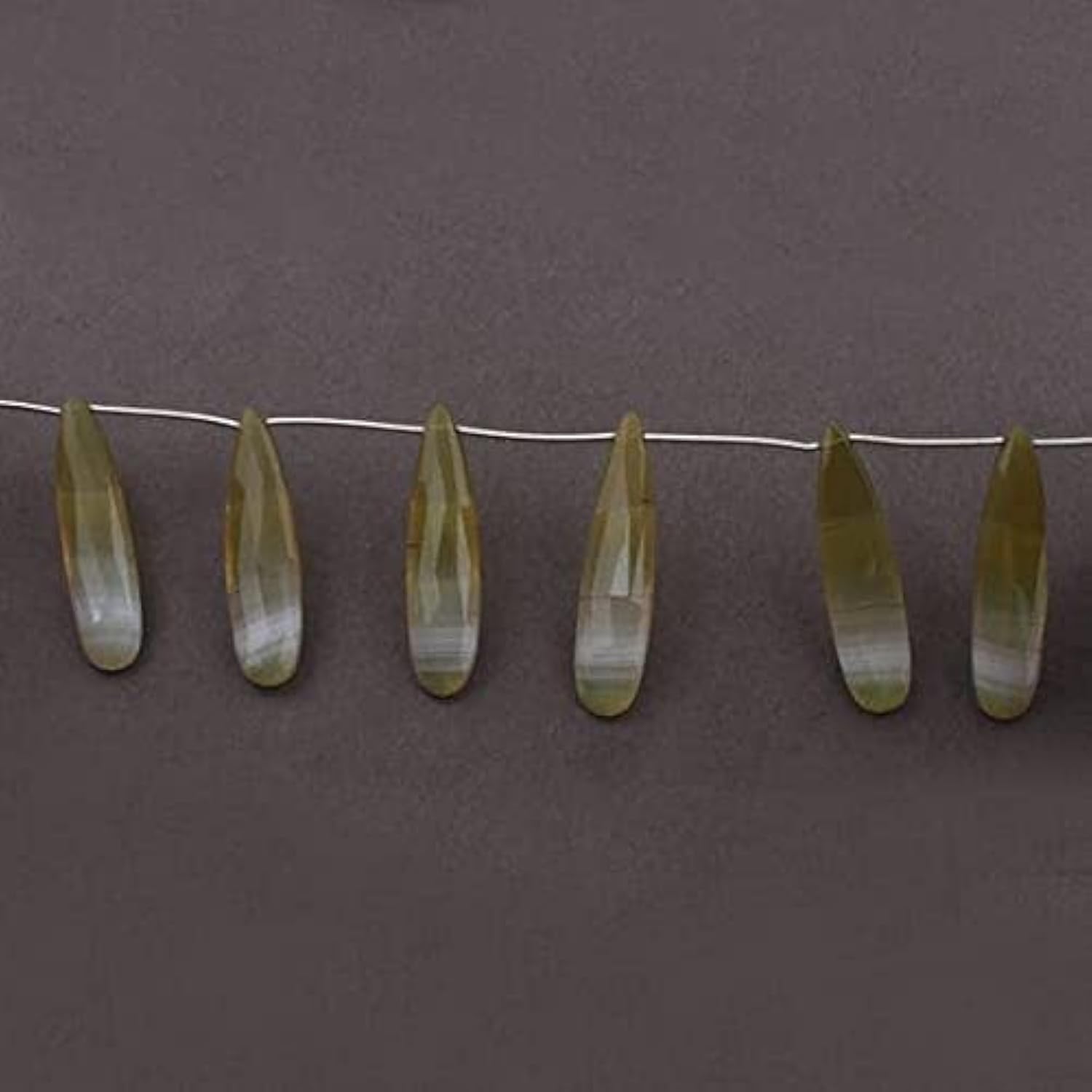 BioYellow Chalcedony perles pour bijoux rang briolettes poire 40-42mm SB4047