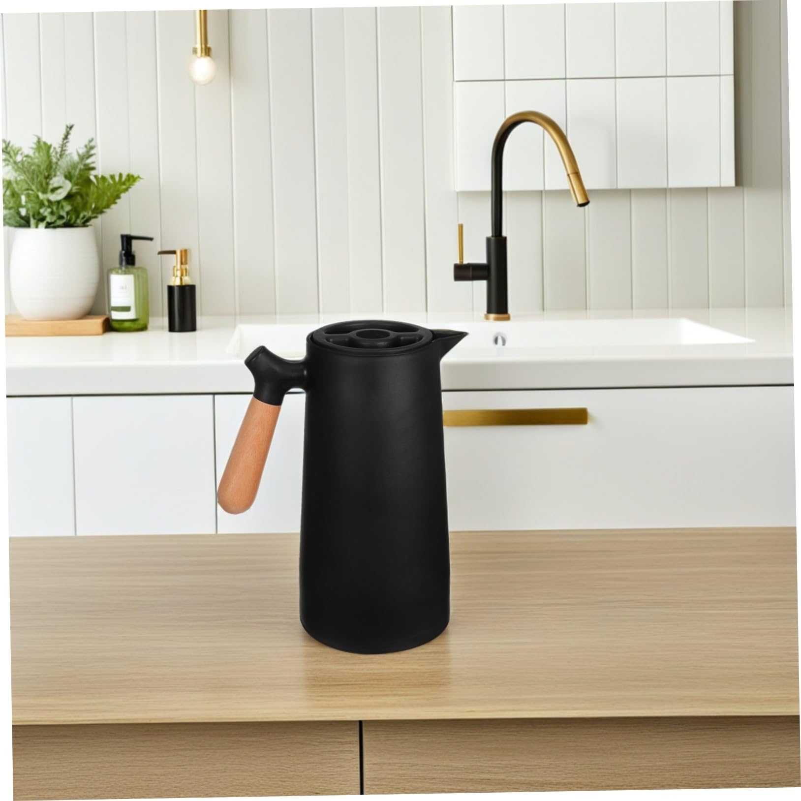 Borraccia in Vetro da 1l Rivestimento Plastico Nero