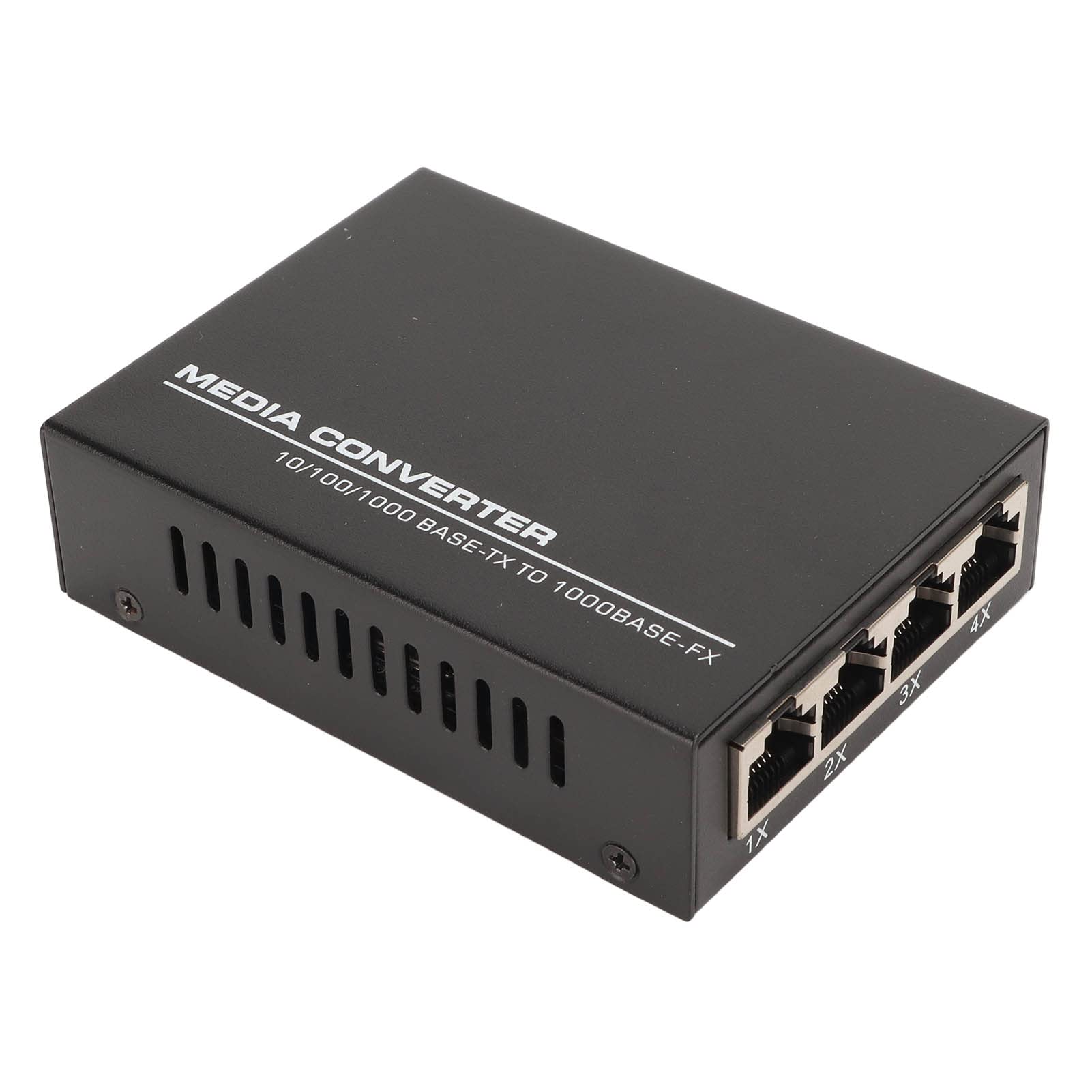 Medienkonverter, Gigabit 1 SFP-Port, 4 RJ45-Ports, 10/100/1000Base TX auf 1000Base FX, 25 km Reichweite