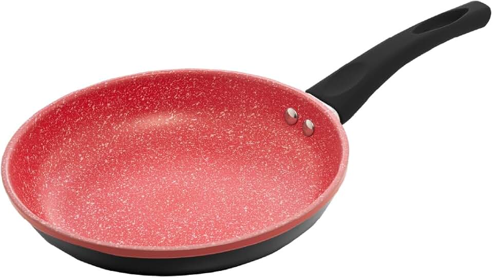 LYOR - Frigideira de Indução em Alumínio com Revestimento Cerâmico Granilite Vermelha 24cm