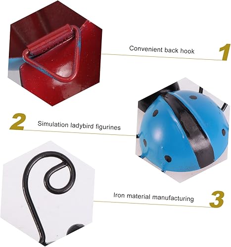 Miniatura 9 de 3 piezas de mariquita artificial, mariquita simulada, mariquita, jardín, mariquita, mariquita, pared, mariquita, al aire libre, arte de pared de