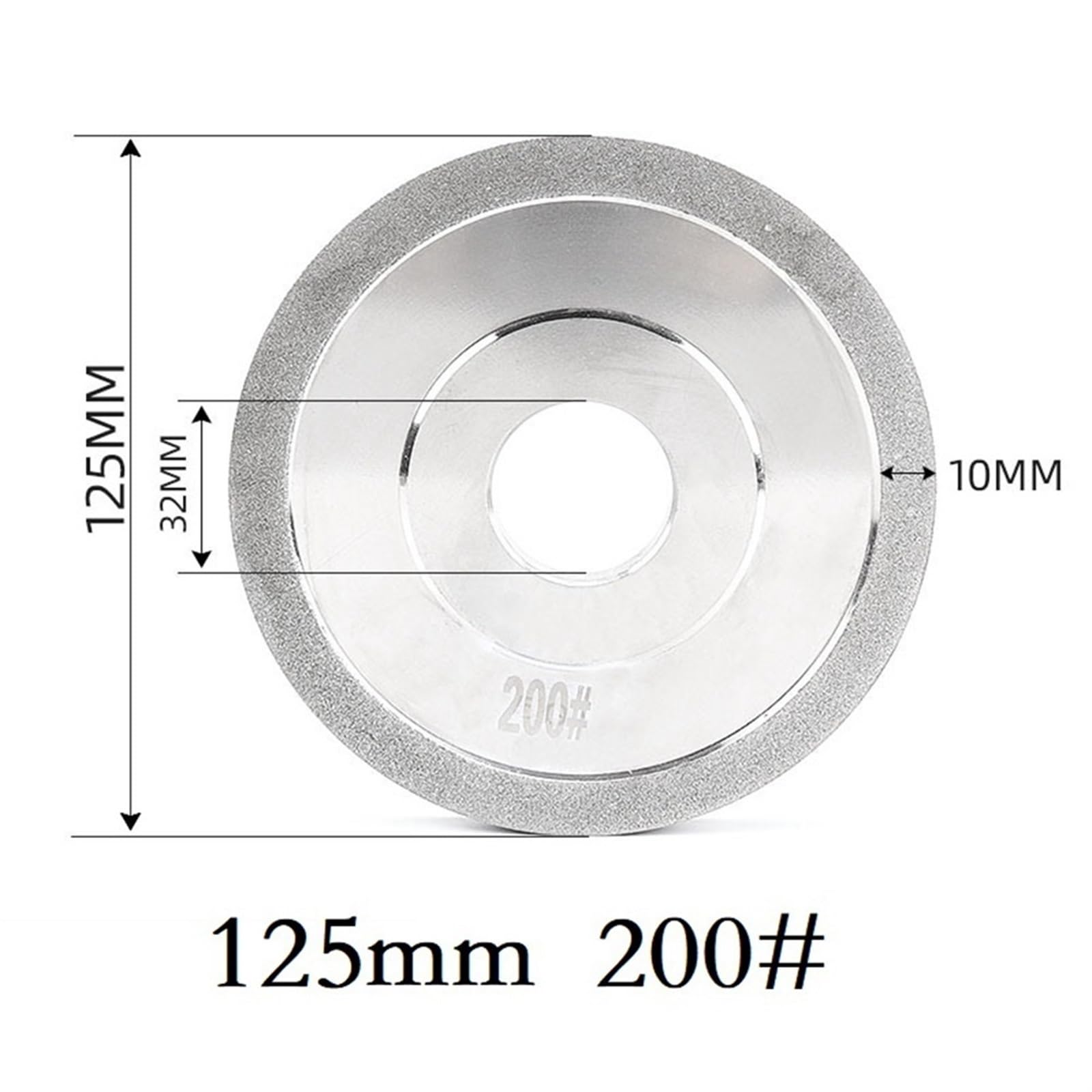 1pc 100/125/150mm galwaniczna ściernica diamentowa 150/200grit szlifierka tarcza do ostrzenia frez ścierny do płytki szklane