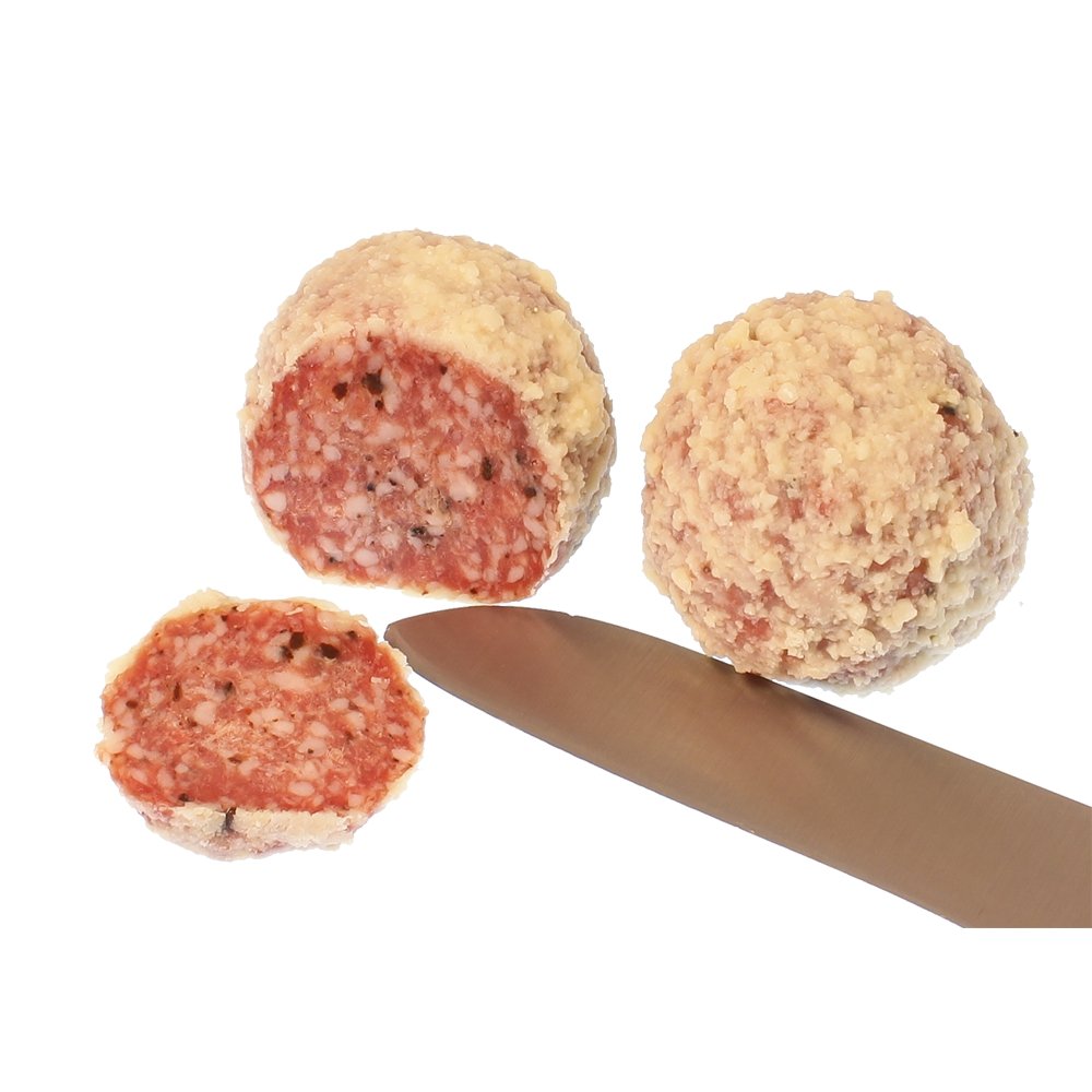 MeinMetzger Saltufo ® Salamikugeln mit Sommertrüffeln und Parmigiano-Reggiano 4 Stück ca.520g