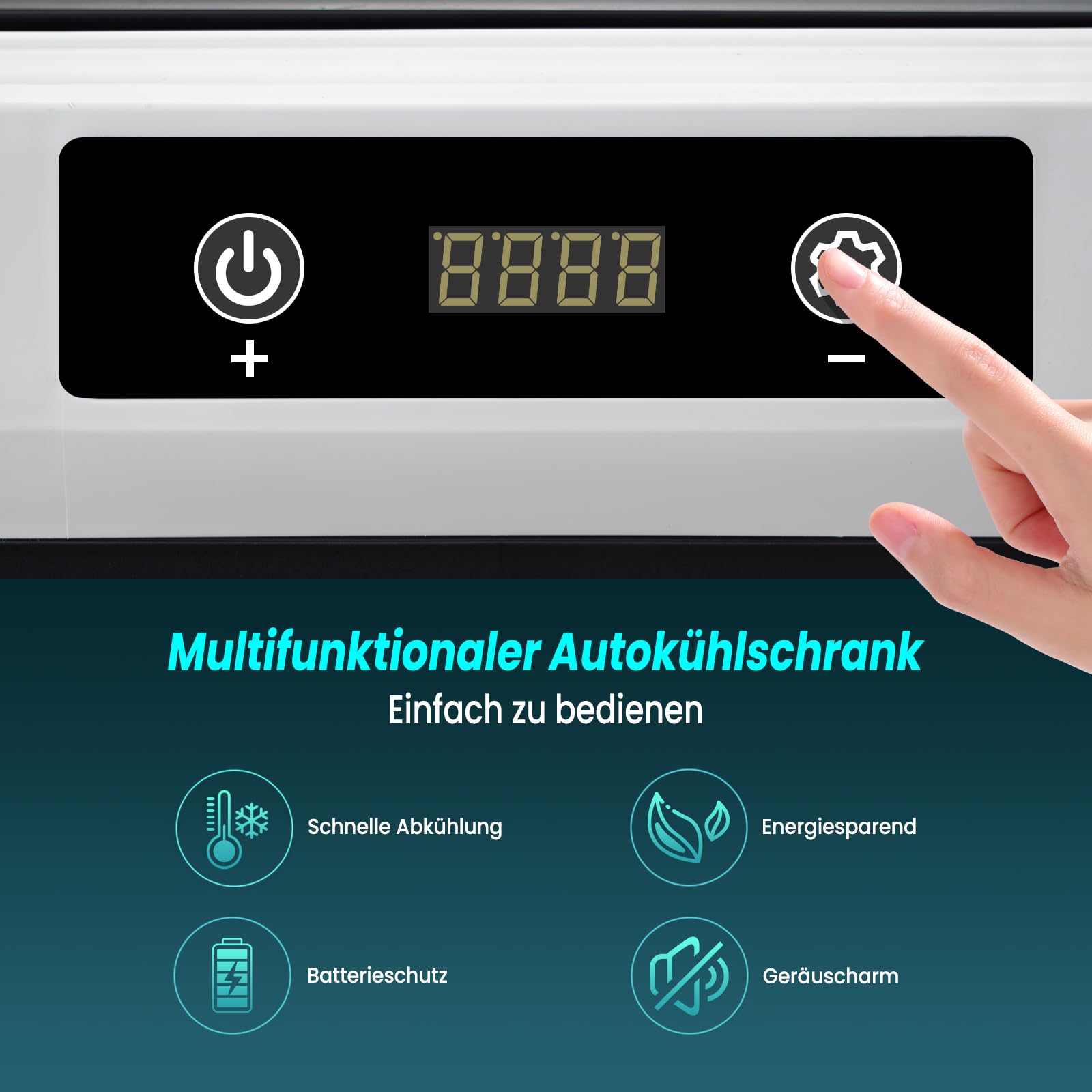 WANNYTON Kompressor Kühlbox 18 Liter, elektrisch 100-240V AC/12V DC, für Auto und Heimgebrauch
