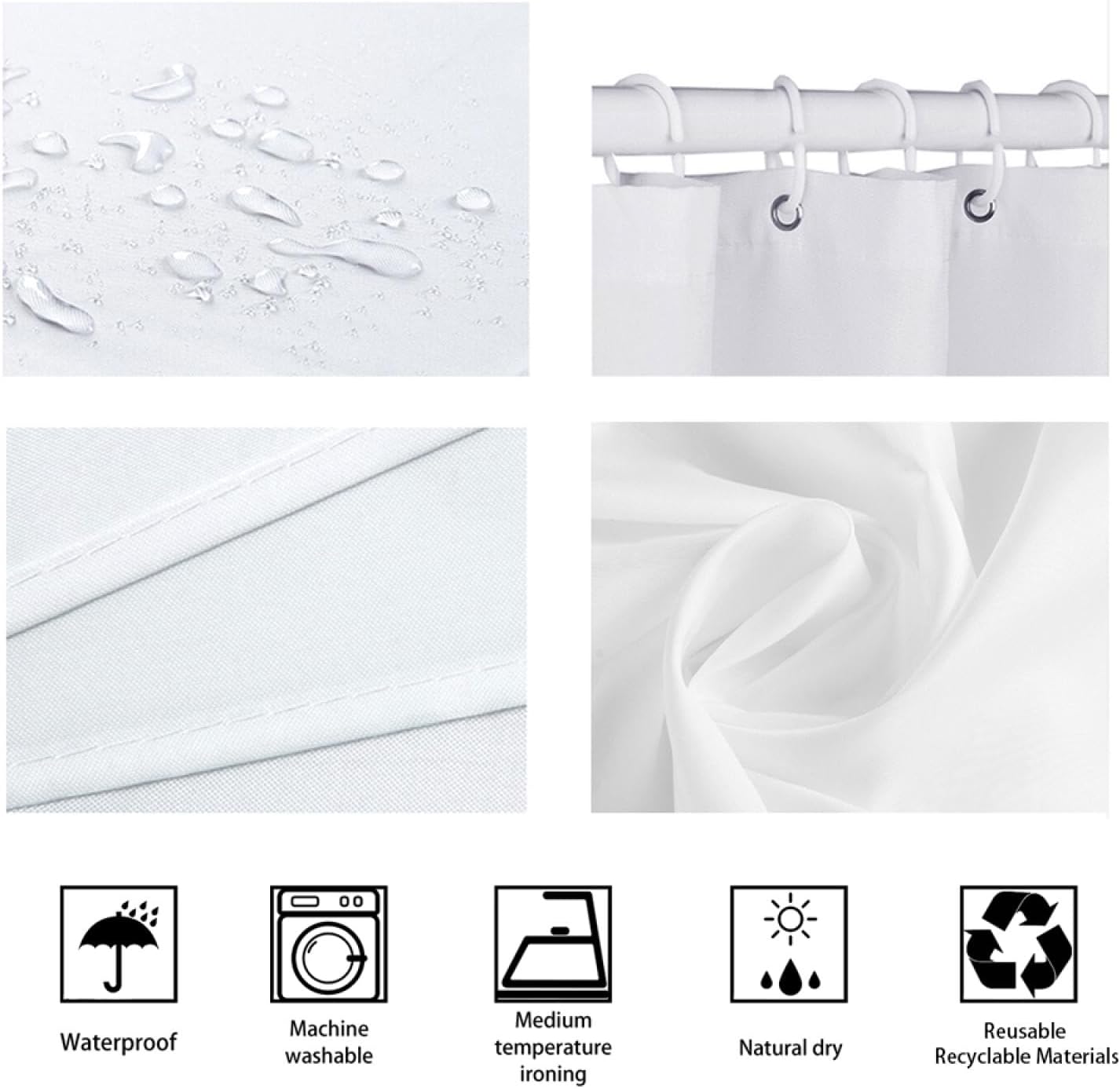 Frederic Leighton Artwork Shower Curtain Liner Sleeping Beauty Bath Curtain with Hooks for Hotel Decor Aestheticism Bathroom Curtain W108 x L72(in)