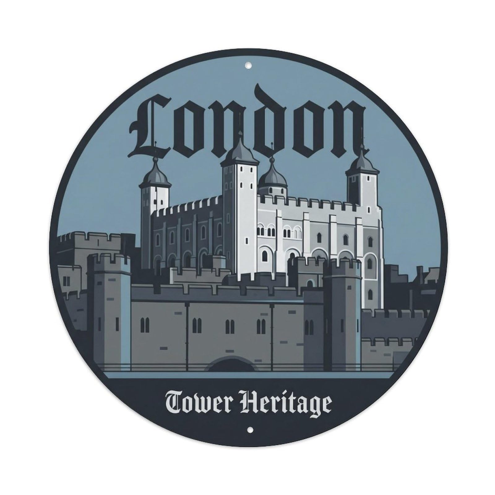 Fqcyn Style Vintage Travel London Tower Heritage Metal Tin Sign