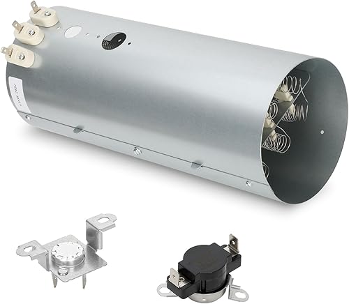 Elemento calefactor de secadora 134792700 con limitador térmico 137032600 y termostato 3204267 compatible con secadores Electrolux Frigidaire,