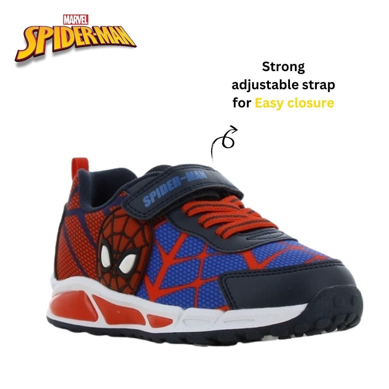 Leomil Spiderman Sneakers Bambino Scarpe con Luci Bambino, Perfette per la Scuola e Il Tempo Libero