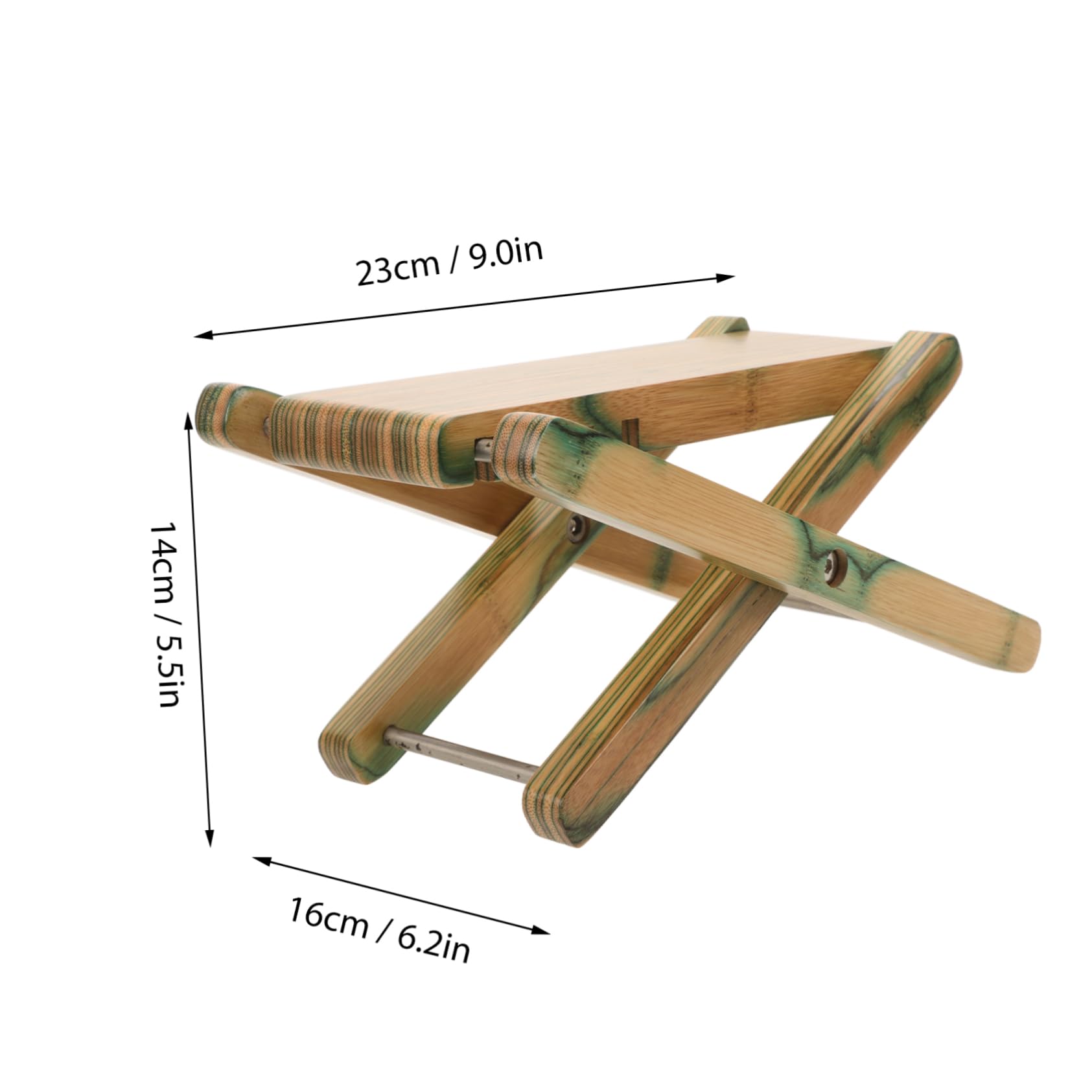 TOVINANNA Acoustic Guitar Footstool Adjustable Height Solid Wood Folding Stool for Music Practice