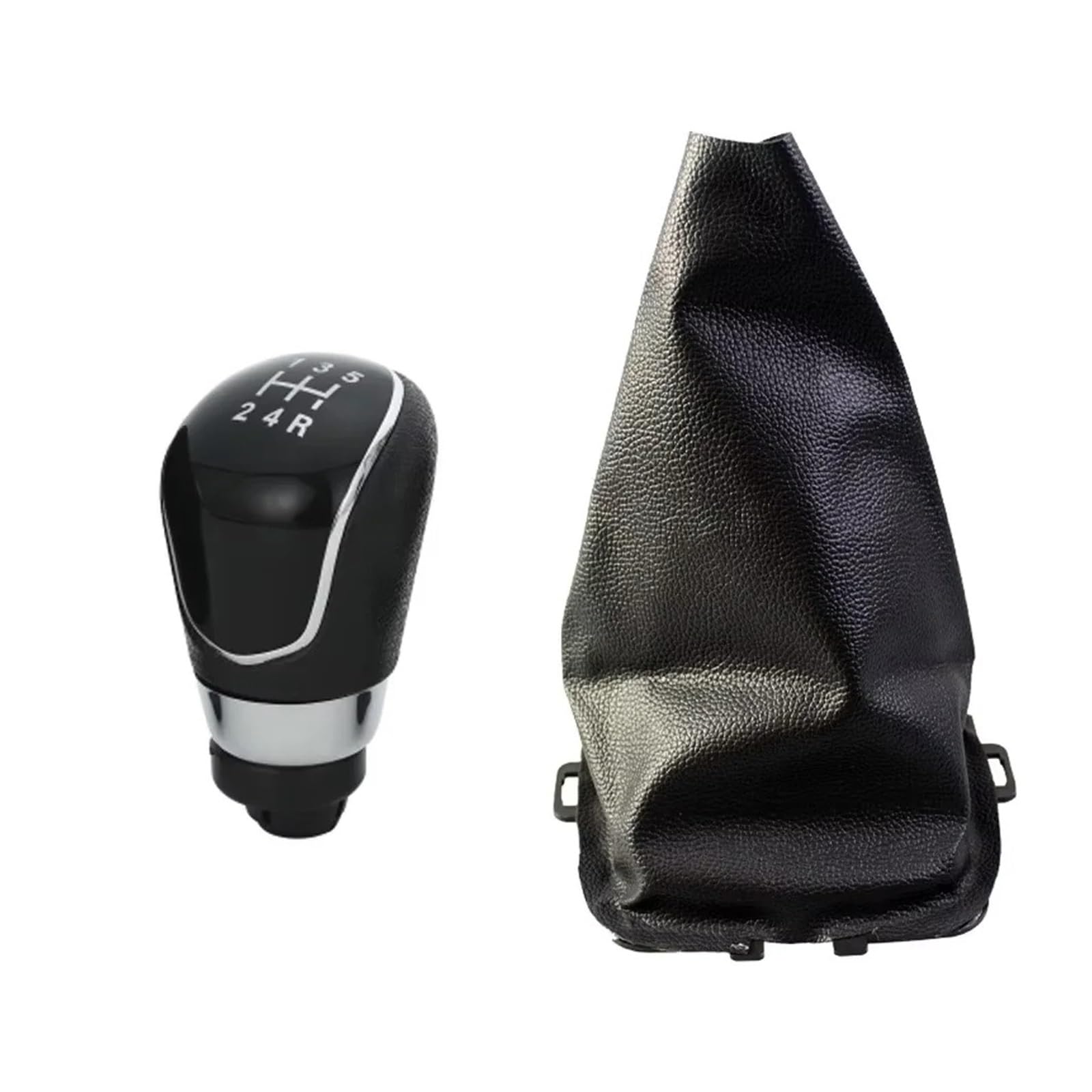 SAUANMNKTP Gearshift Knob for Fiesta 2008-2012 5/6 Speed Manual Gear Shift Knob Gaiter Boot Cover